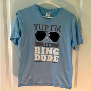 Blue Graphic Tee with Fun Text